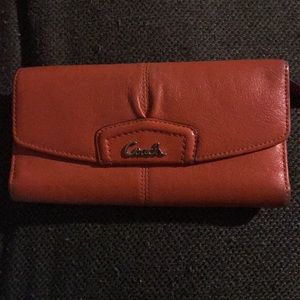 Orange Coach wallet